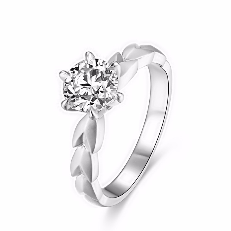 Cincin Perak Wanita Pria Couple Asli S 925 Lapis Rhodium Cocok Kawin Nikah tunangan hadiah RS021