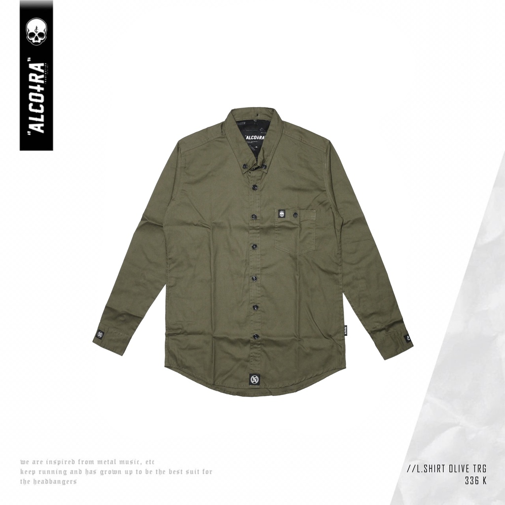 L.SHIRT OLIVE TRG // KEMEJA LENGAN PANJANG OLIVE BARU