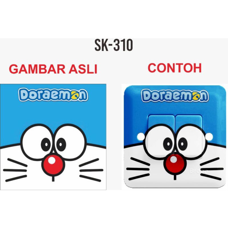 Sticker / Stiker Saklar Tombol Lampu Motif Karakter Emon
