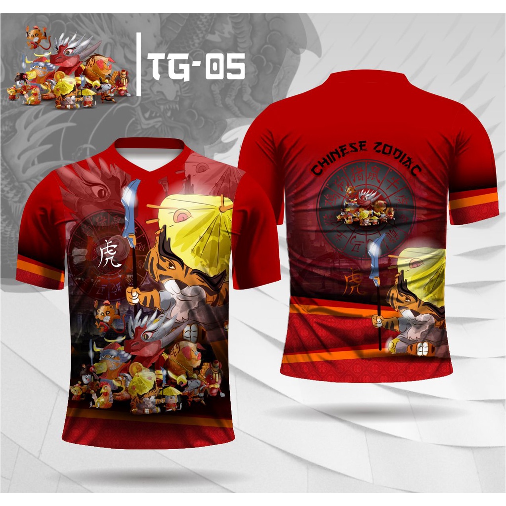 Kaos imlek all shio baju tahun baru cina jersey chinese zodiak