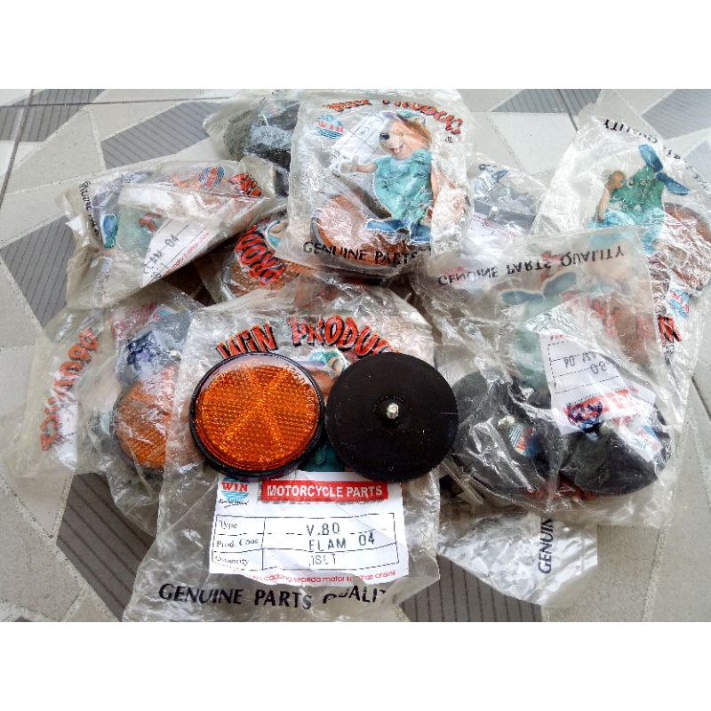 Mata Kucing Reflektor Mini Cat Eye Yamaha v80 v81 v75 v79 L2s L2g L2super  NOS