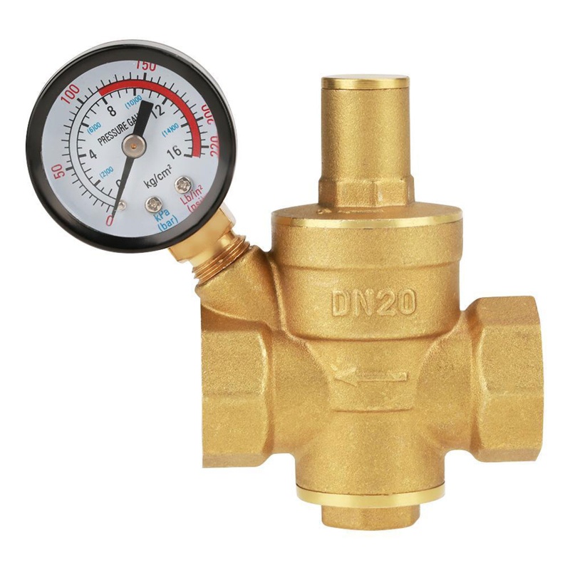 Gro DN20 Brass Pressure Reducer for Valve Reducer Menjaga Katup Dengan Pengukur