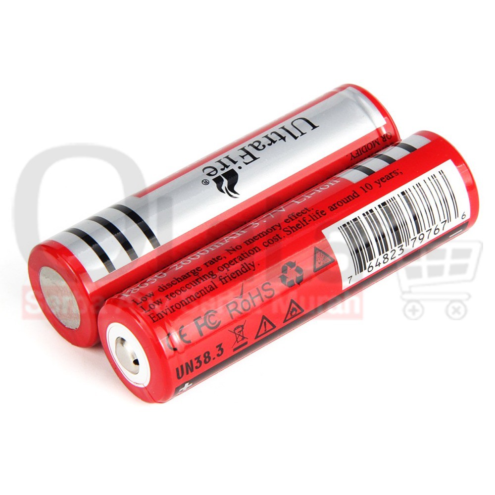 Baterai Ultra Fire Baterai 18650 Bateri Laser Baterai Senter Police 6800mAh