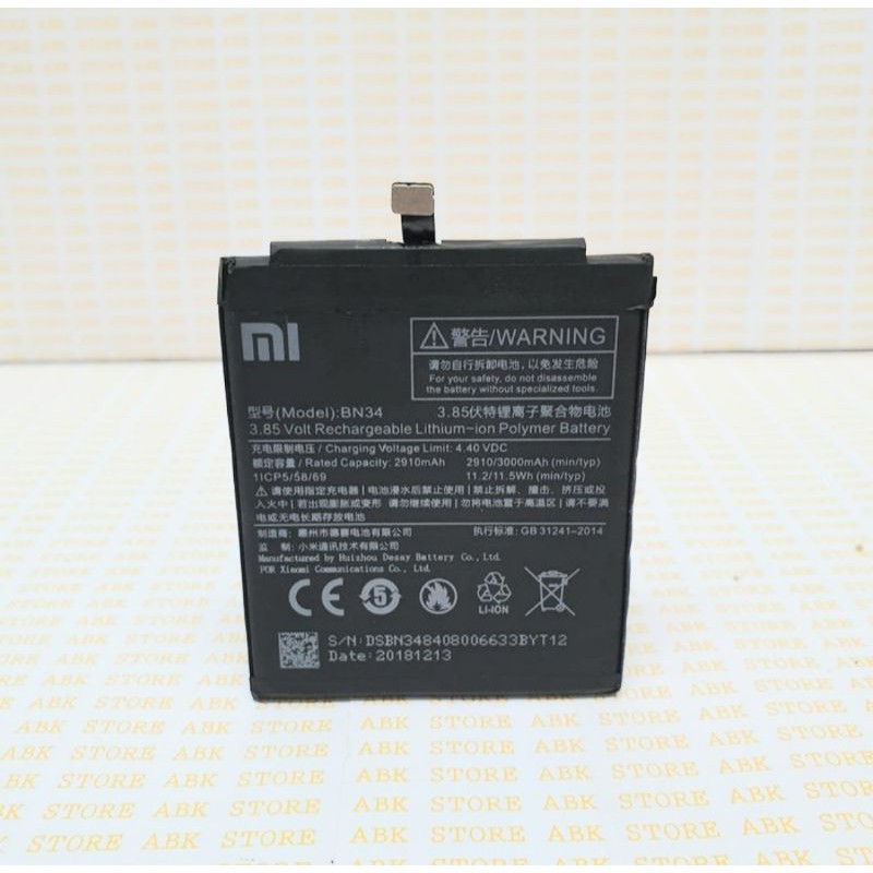 BATERAI REDMI 5A BN34