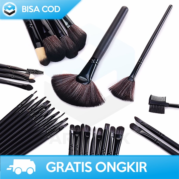 SET PAKET LENGKAP BRUSH MAKE UP BOX BY BIUTTE.CO DENGAN POUCH ORIGINAL