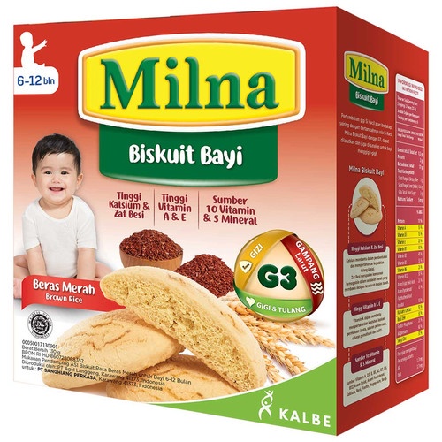Milna Baby Biscuit Beras Merah 130gr