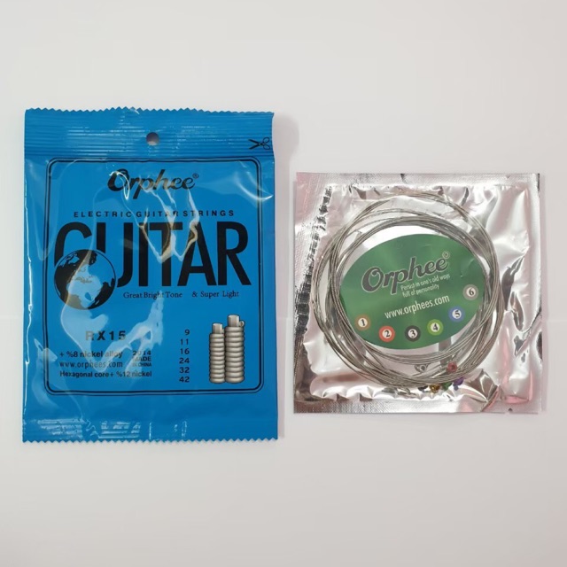 Senar Gitar Elektrik String Merk Orphee Ukuran 0.09 Bonus Pick Murah Jakarta