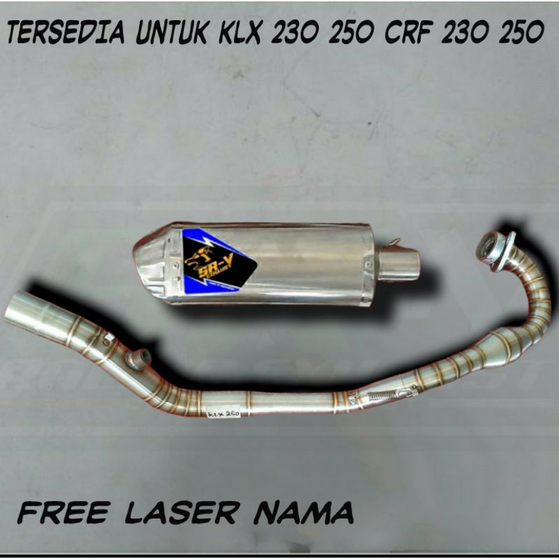 knalpot racing klx 250 230 crf 250 230 silincer type roket4 norifumi original srv