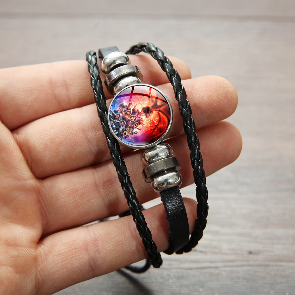 Gelang Tali Multilayer Bahan Kulit Handmade Gaya Vintage Untuk Hadiah