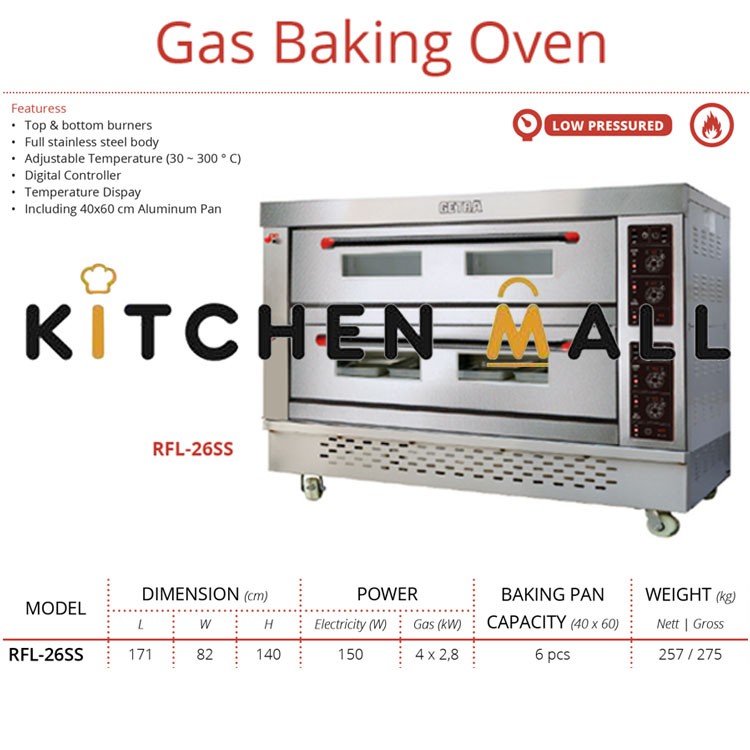 GETRA RFL-26SS Gas Baking Oven / Mesin Oven Gas / Oven Roti / Pemanggang Roti