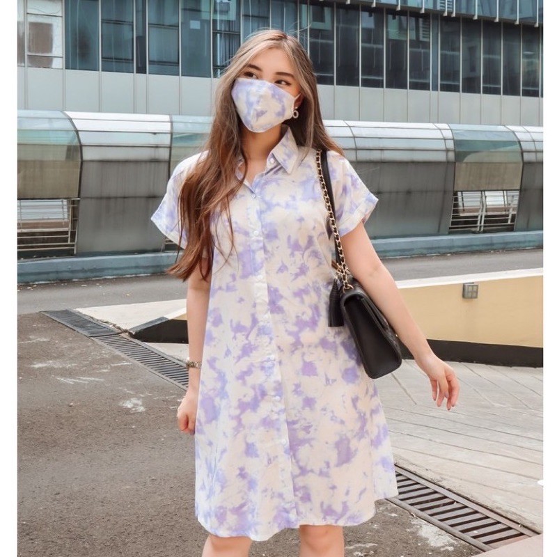 KEANA TIE DYE DRESS / MINI DRESS TIE DYE / DRESS MIDI COMFY / DASTER TIE DYE WANITA / DASTER MURAH