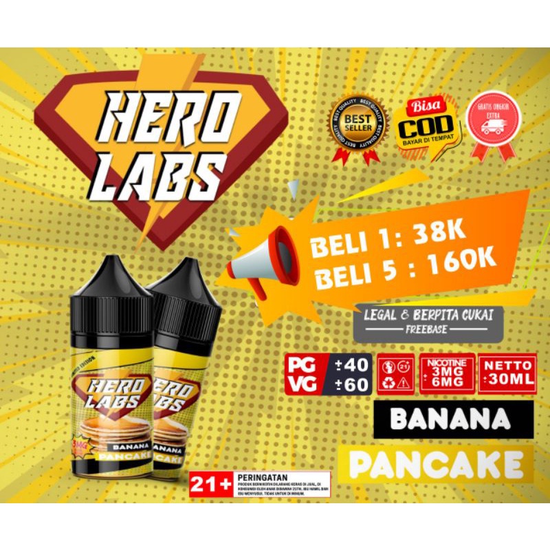 LIQUIDS PREEBASE 30ML 3MG &amp; 6MG RASA BANANA PANCAKE