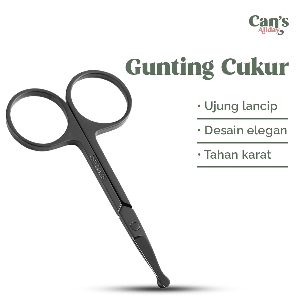 Gunting Cukur Bulu Hidung Stainless Steel Multifungsi