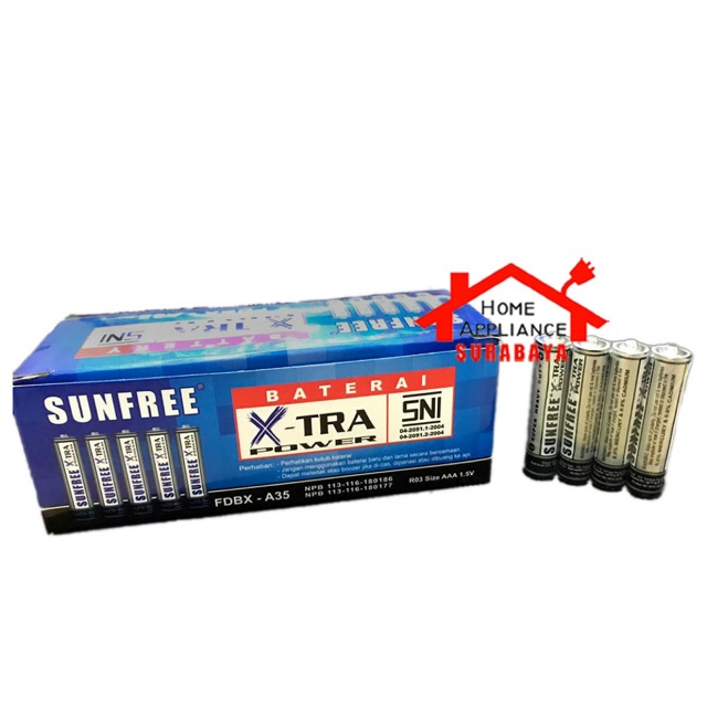 Battery Batere Batery Batrai Baterai SUNFREE AAA / A3 1.5 Volt - Baterai Jam - Remot TV - Mainan