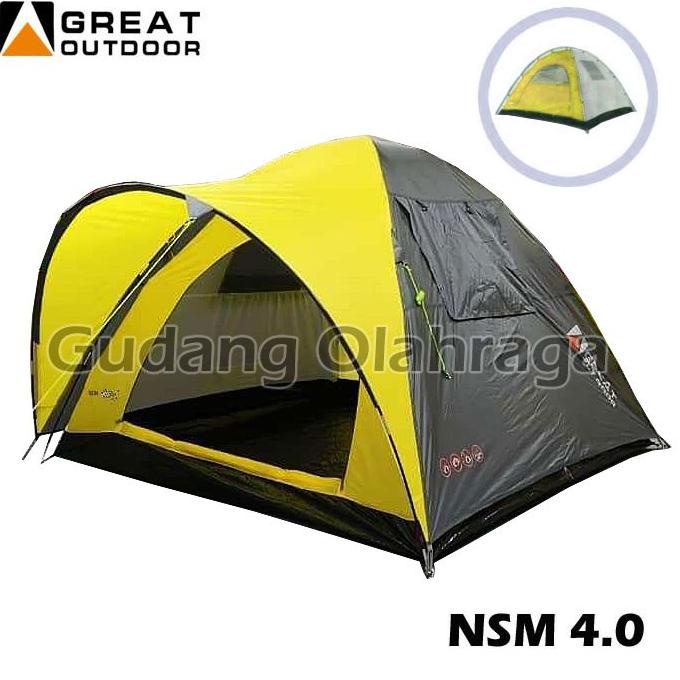 Tenda Camping Great Outdoor NSM 4.0 Double Layer Kapasitas 4 Orang
