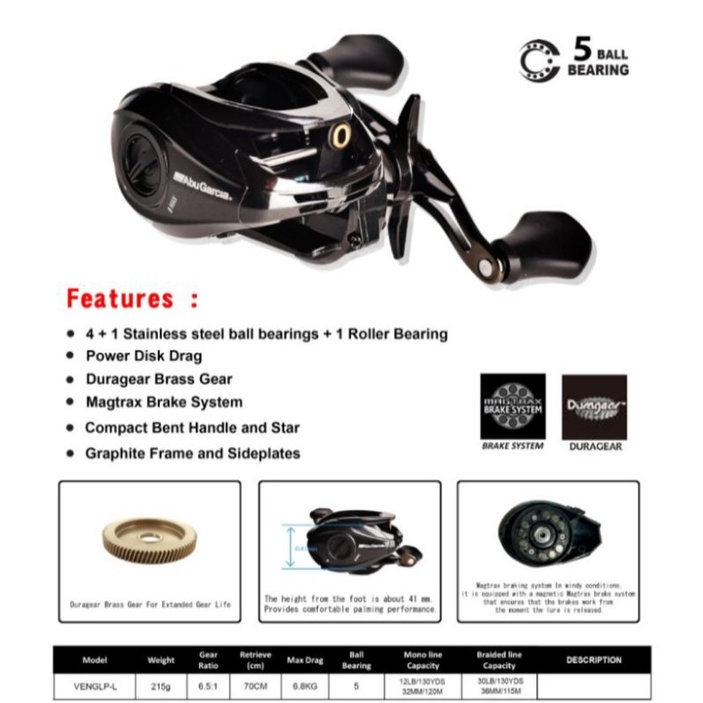 reel caating abu garcia vengeance hendel kiri