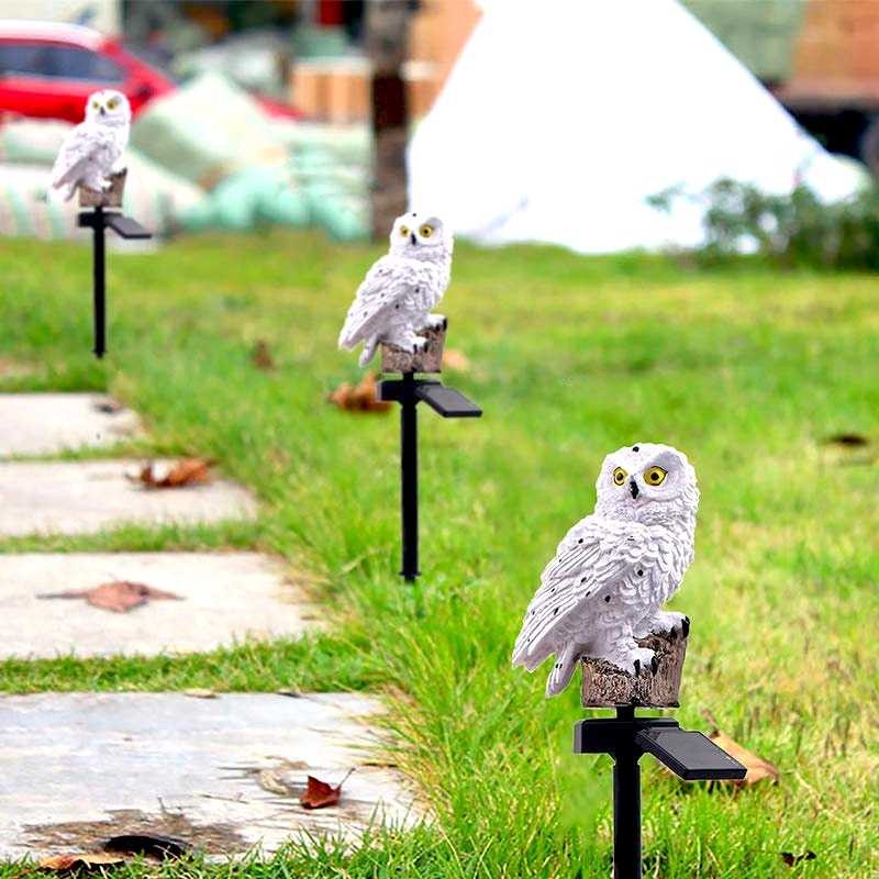 Lampu Solar Panel Hias Taman Pekarangan Outdoor Model Burung Hantu