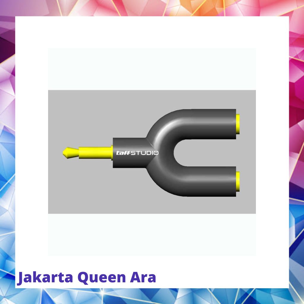 TaffSTUDIO Splitter Audio Shape U 3.5mm ke Headphone &amp; Mic - K065