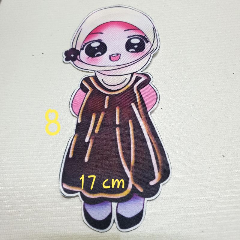 Aplikasi Boneka Hijab Import Polos / 20 Cm