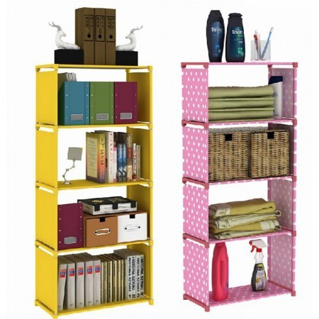 EXCLUSIVE Rak Buku Susun 5 Lemari  Buku Lipat  Serbaguna 