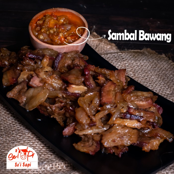 

Sei Sapi Smooked Beef Daging Sapi Asap 125 gram Sambal Bawang - BARU