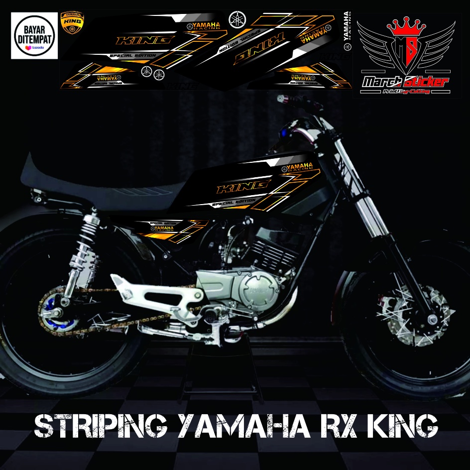 Jual STRIPING MOTOR YAMAHA RX KING VARIASI GOLD | Shopee Indonesia