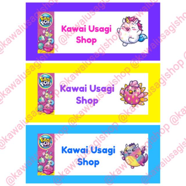 

Stiker label nama sticker Pikmi Pops seri A