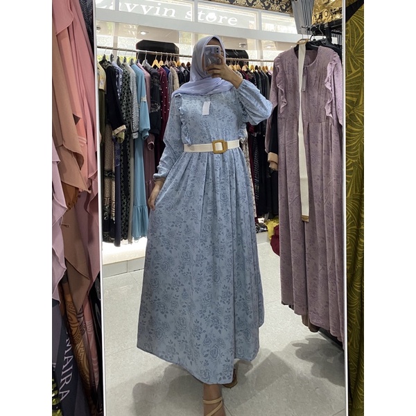 gamis cringkel emboss/gamis kringkel emboss bunga gamis cringkle rubiah gamis ckringkel rubiah terba