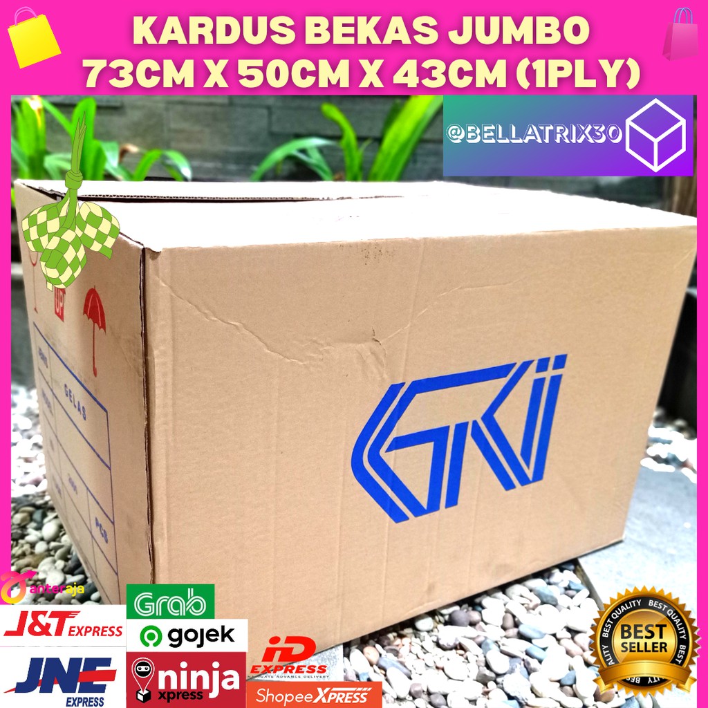 

Kardus Bekas Jumbo/Dus Bekas Besar/Box Packing Besar/Kardus Pindahan Rumah/Kardus Bekas Besar GKI