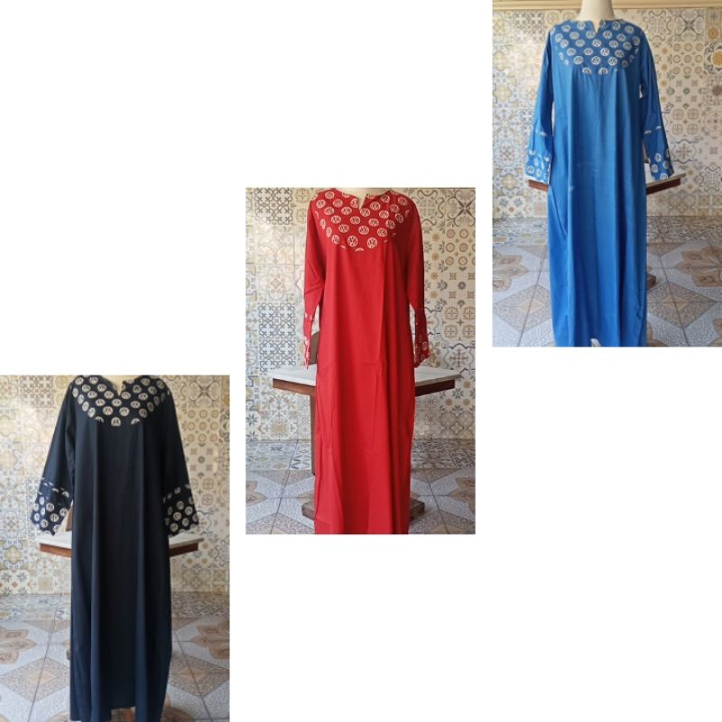 Abaya kombinasi batik vw