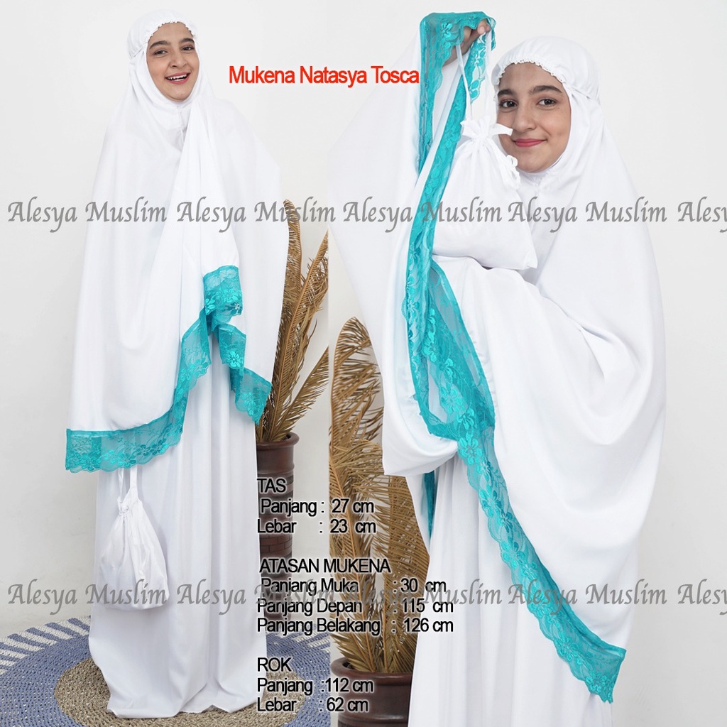 Mukena Harian Dewasa/Mukena warna putih/Mukena bahan katun mikro rajut/best seller/BISA COD