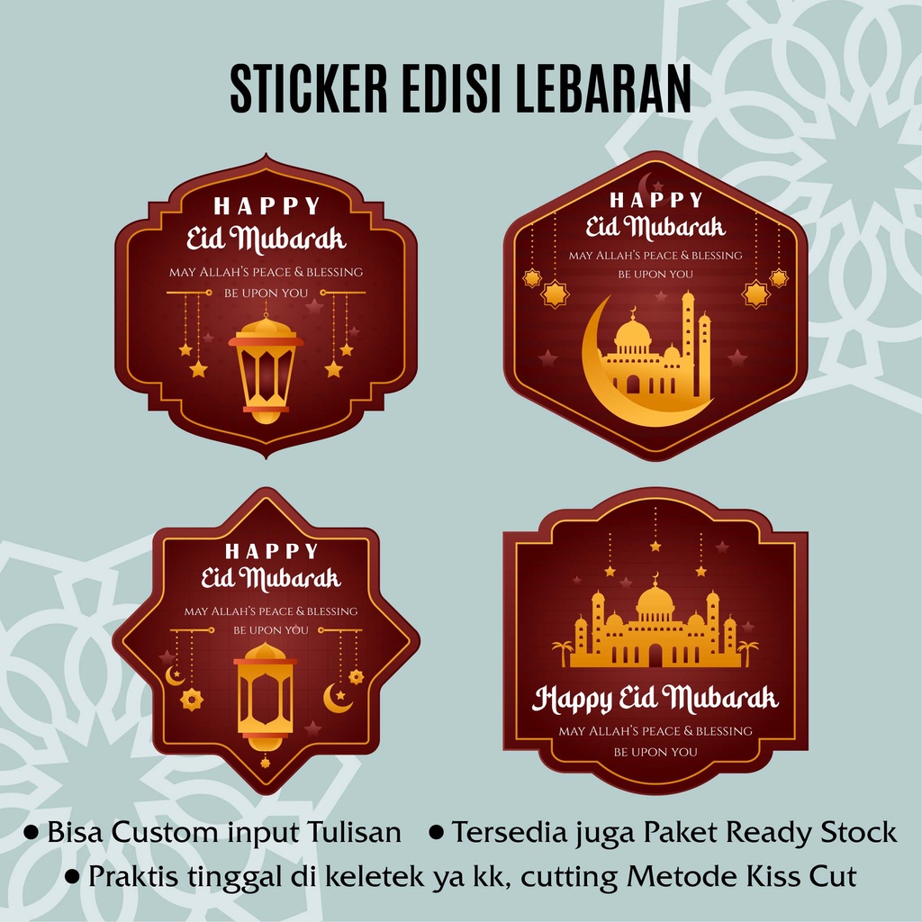 

Artomaringi Stiker Idul Fitri/Stiker Lebaran/Stiker Ucapan Hari Raya F 14