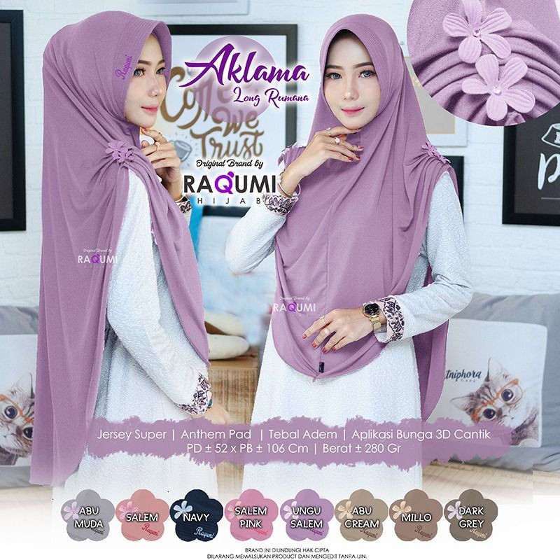 Hijab Raqumi Original Aklama