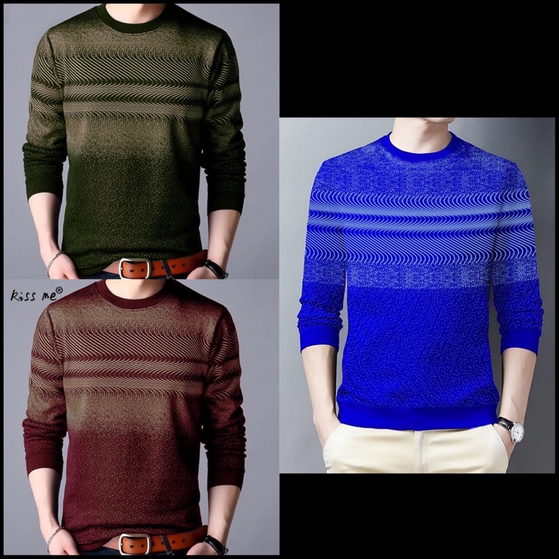 BAJU BUCKY ATASAN KAOS PRIA COWOK LENGAN PANJANG FASHION MOTIF PREMIUM KEKINIAN