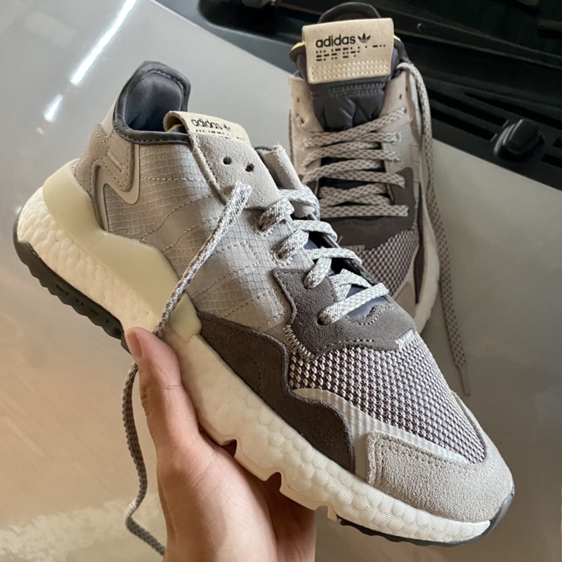 adidas nite jogger triple grey original size 42