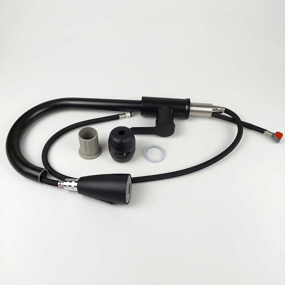 TD - RUM CpSteel Keran Air Bathroom With Pull Out Rinser Sprayer Faucet - CP12