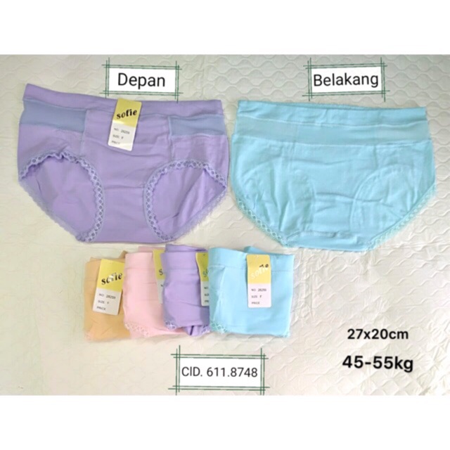 6pcs Celana dalam STRECH sofie KATUN / Celana dalam strech