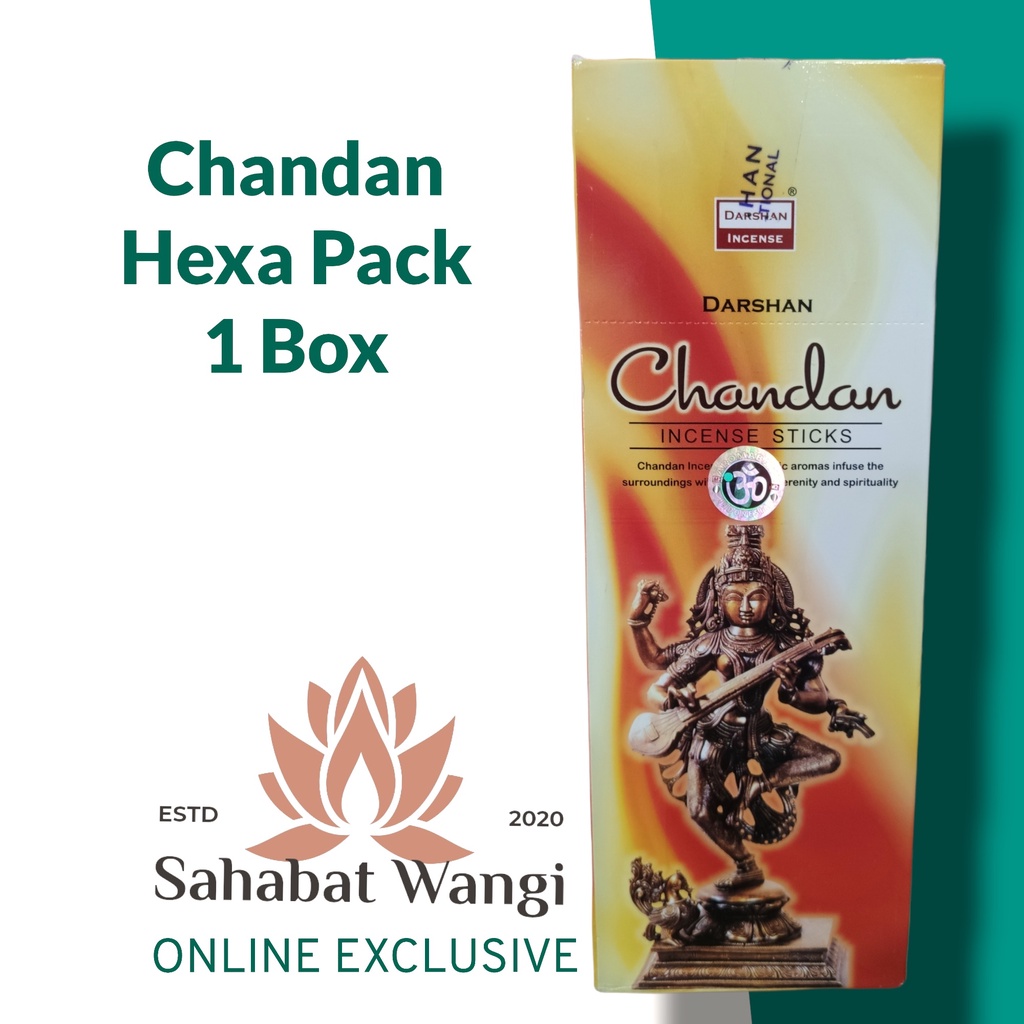 Dupa India Darshan Chandan Hexa Short 1 Box ( 6 Pack)