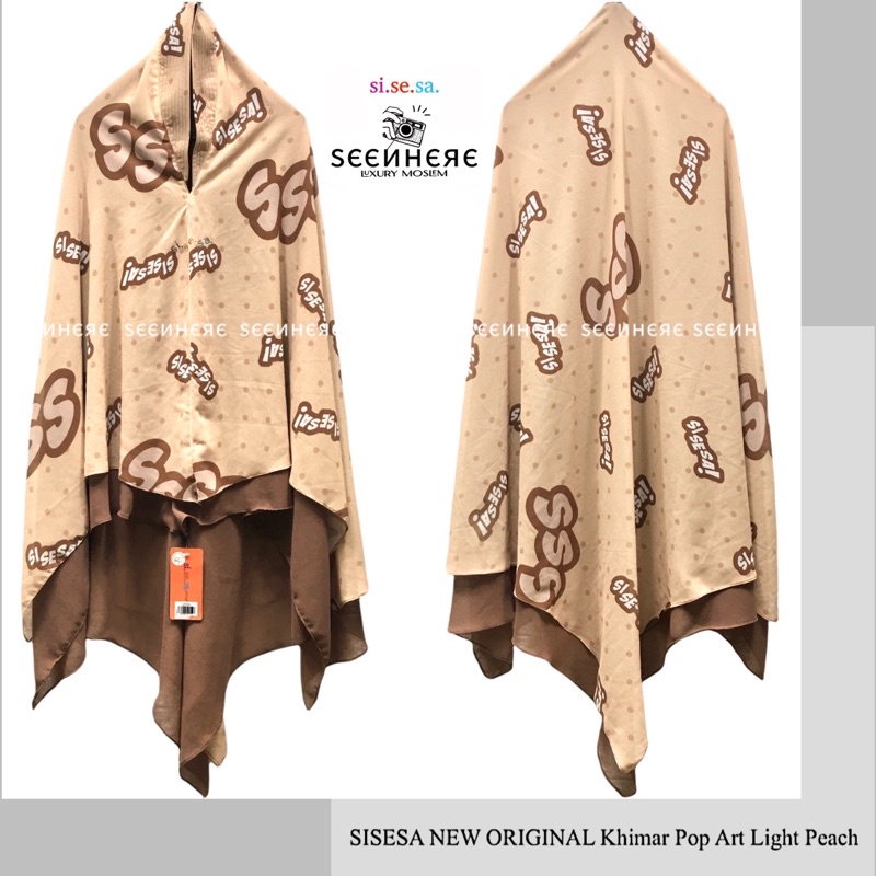[𝐒𝐄𝐄𝐍𝐇𝐄𝐑𝐄] SISESA NEW ORIGINAL Khimar Pop Art Light Peach