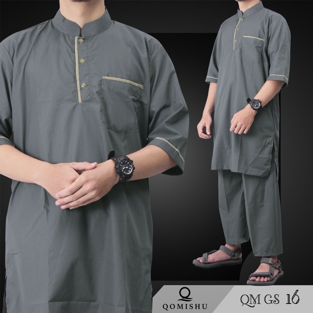 celana sholat pria muslim formal/nonformal + celana Qomishu | Shopee