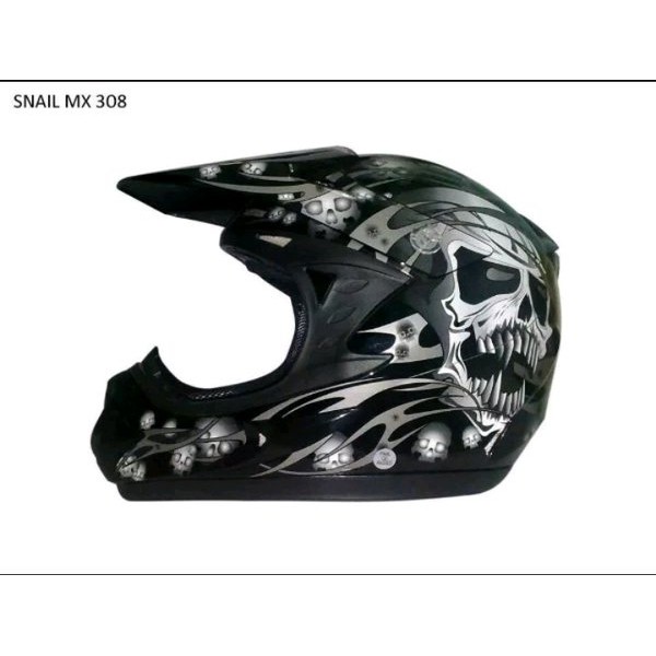 HELM CROSS SNAIL MOTIF BLACK