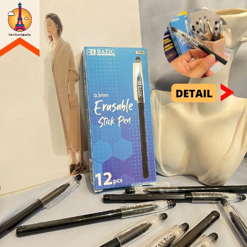 

Pulpen Gel Bazic Bisa Dihapus Tinta Hitam 0,5mm Erasable Stick Pen Import Funny Fancy Stuff Best Gift Stationery For School Alat Tulis Kantor Sekolah Ready Grosir Kado Ulang Tahun READY COD