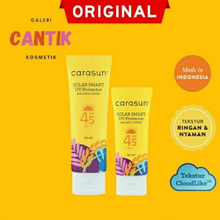 Carasun Solar Smart UV Protector Spf 45 PA++++/Carasun Sunscreen/Carasun 70ml/Carasun 30ml