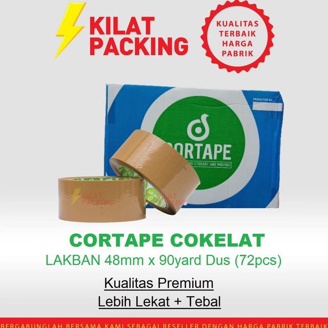 

Lakban Cortape Isolasi Coklat 48mm x 90 yard 1 Dus-GOJEK/GRAB