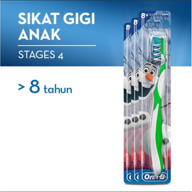 Sikat gigi anak remaja oral B Disney frozen olaf stages 4 / kids toothbrush