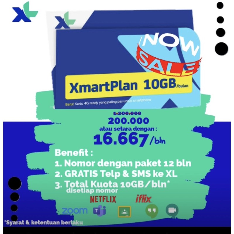 Xl Xmartplan Perdana Dengan Kuota Internet Selama 1 Tahun Shopee Indonesia