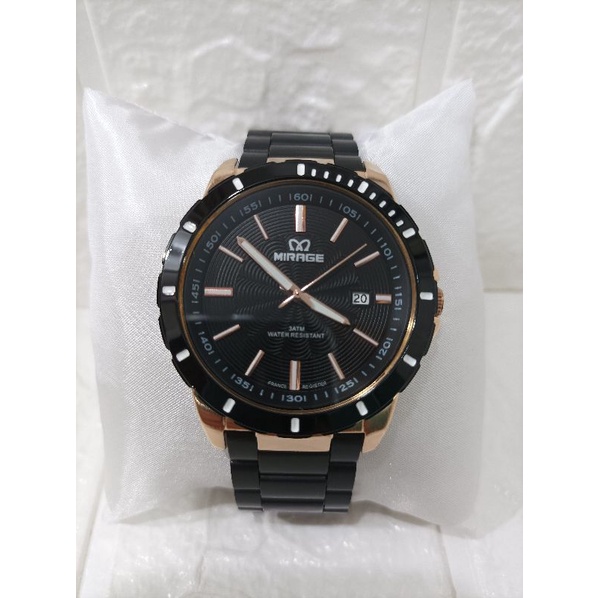 MIRAGE 8549 BRP-M/JAM TANGAN PRIA RANTAI STAINLESS STELL WATER RESISTAINT