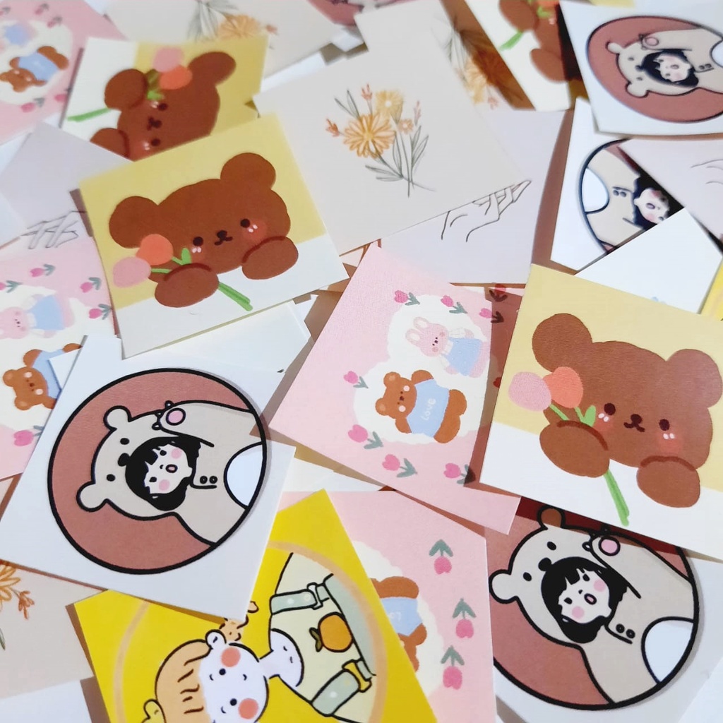 

sticker mini segel cute aesthetic random vol. 3 (vynil anti air) - mimimoist