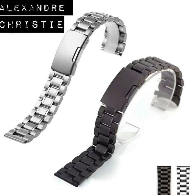 Tali Strap Jam Tangan Pria Rantai Steel Fossil Seiko Alexandre Casio Terbaru