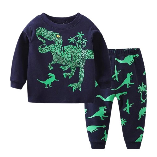 SETELAN ANAK BAJU ANAK DINO TREX 1-5 TAHUN PIYAMA KAOS DINO TREX TERBARU